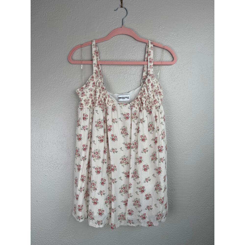 Princess Polly White Floral Tank Sz.6